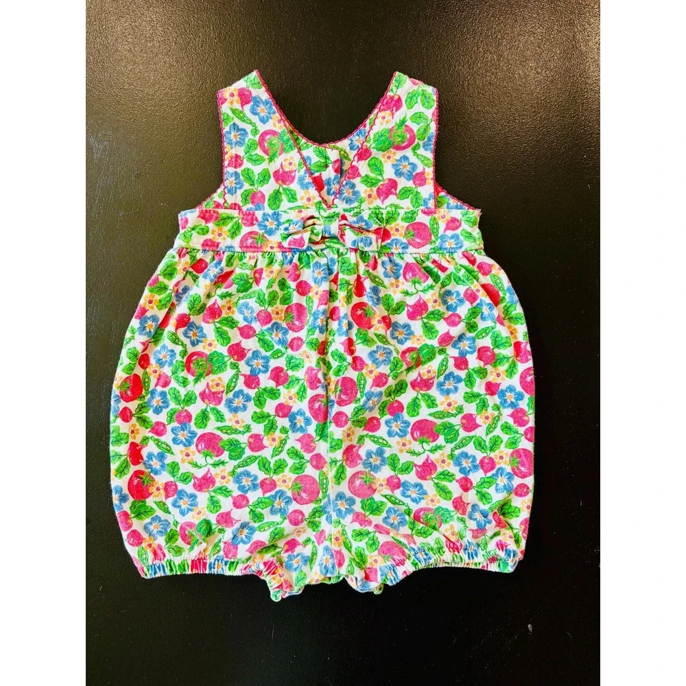 Vintage Oshkosh B'Gosh Fruit Print Bubble Romper, 12‎ Months